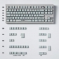 Canyon / Contour  Black / White 104+26/27 PBT Dye-subbed Doubleshot Backlit Keycaps Set for Mechanical Gaming Keyboard